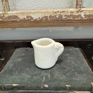 Vintage Rustic White Elephant Ear creamer